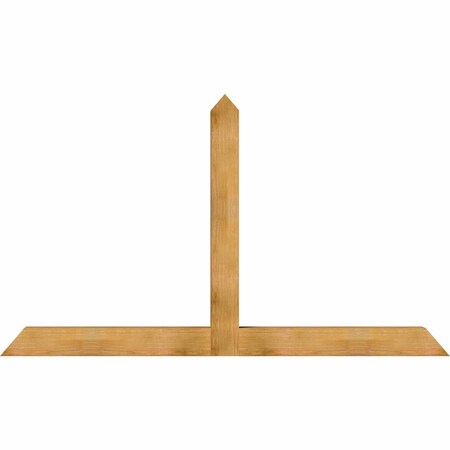 Ekena Millwork Portland Rough Sawn Timber Gable Bracket, Western Red Cedar, 96"W x 56"H x 6"D x 6"F, 14/12 Pitch GBW096X56X0606POR00RWR